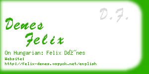 denes felix business card